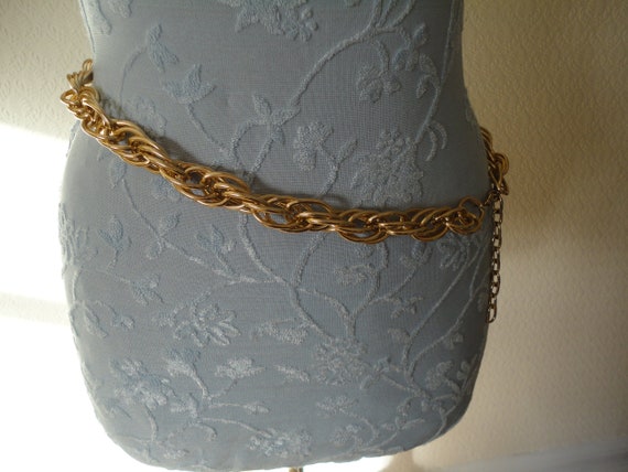 Vintage Gold Tone Triple Link Chain Belt 1980's - Etsy