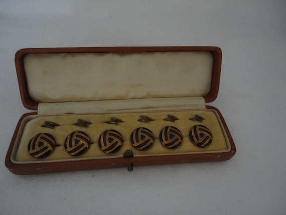 Vintage/Antique/Edwardian Enamel Dress Button Set… - image 5