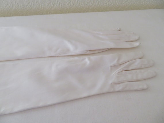 Vintage Classic Dark Ivory Stretch Matt Satin Mid… - image 7