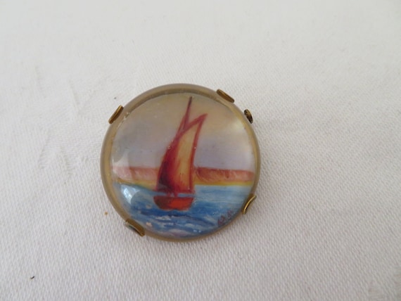 Broche Signée Type Peinture - Occasion, Sans Marque, à Vérifier état