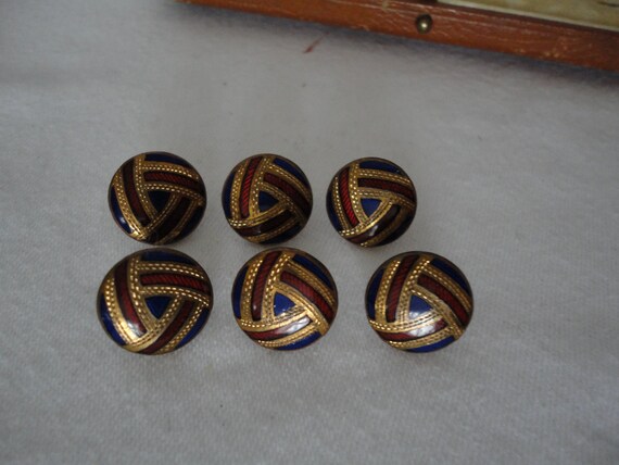 Vintage/Antique/Edwardian Enamel Dress Button Set… - image 2