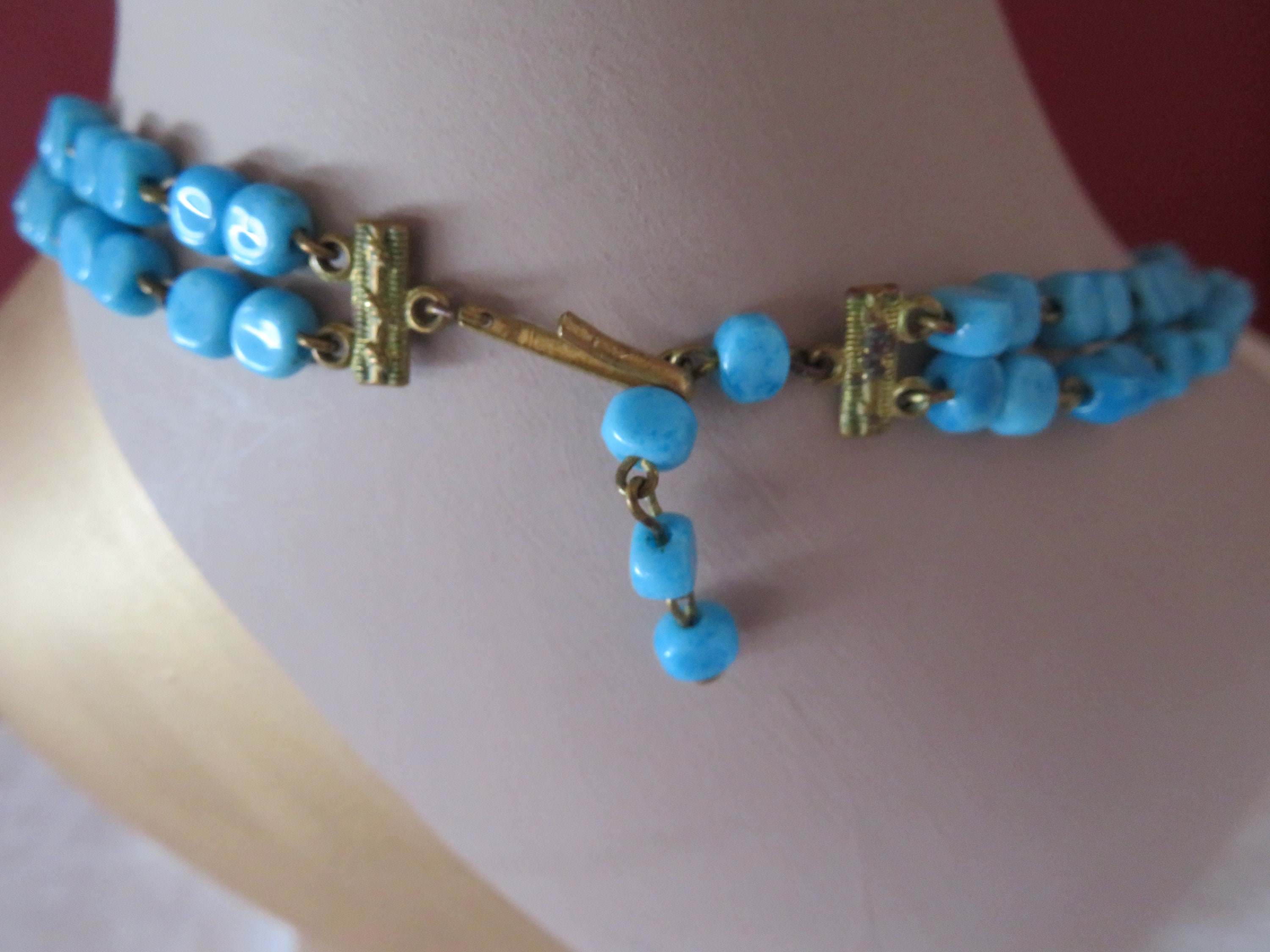 Collana Perline Rotonde Turchesi Multicolore Tacchino Naturale