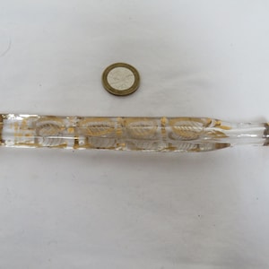 Acchiappalacrime/lacrimogeno/bottiglia di profumo vintage/antico con design ornato in tonalità oro - anni 1800 - Lay Down Design