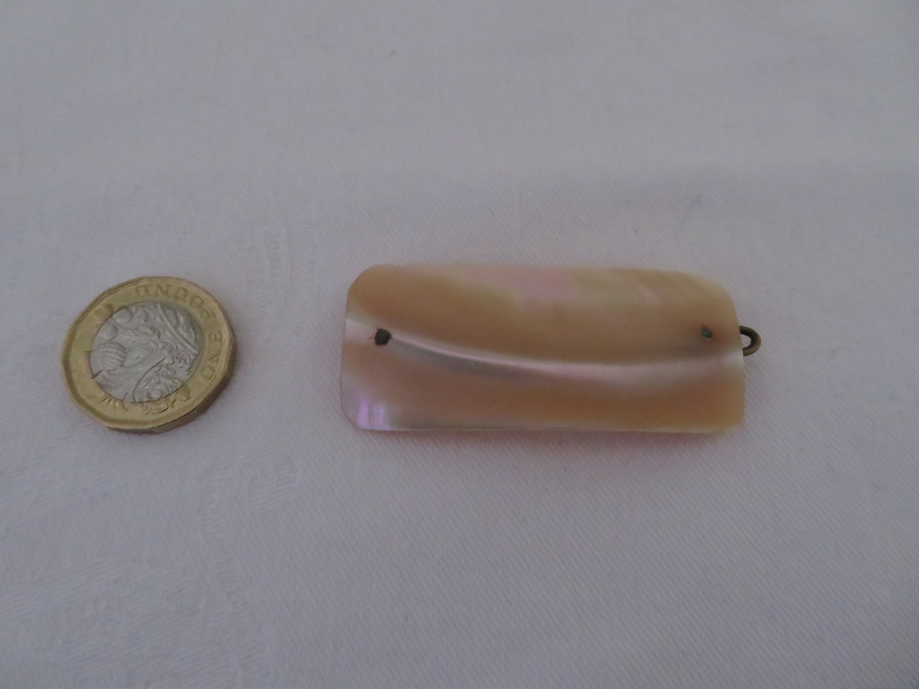 Antique Mother of Pearl Rectangular/bar Hair Clip/slide 