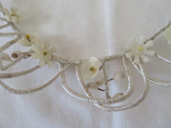 Vintage Art Deco Wax Flower Tiara/Crown/Headdress… - image 7