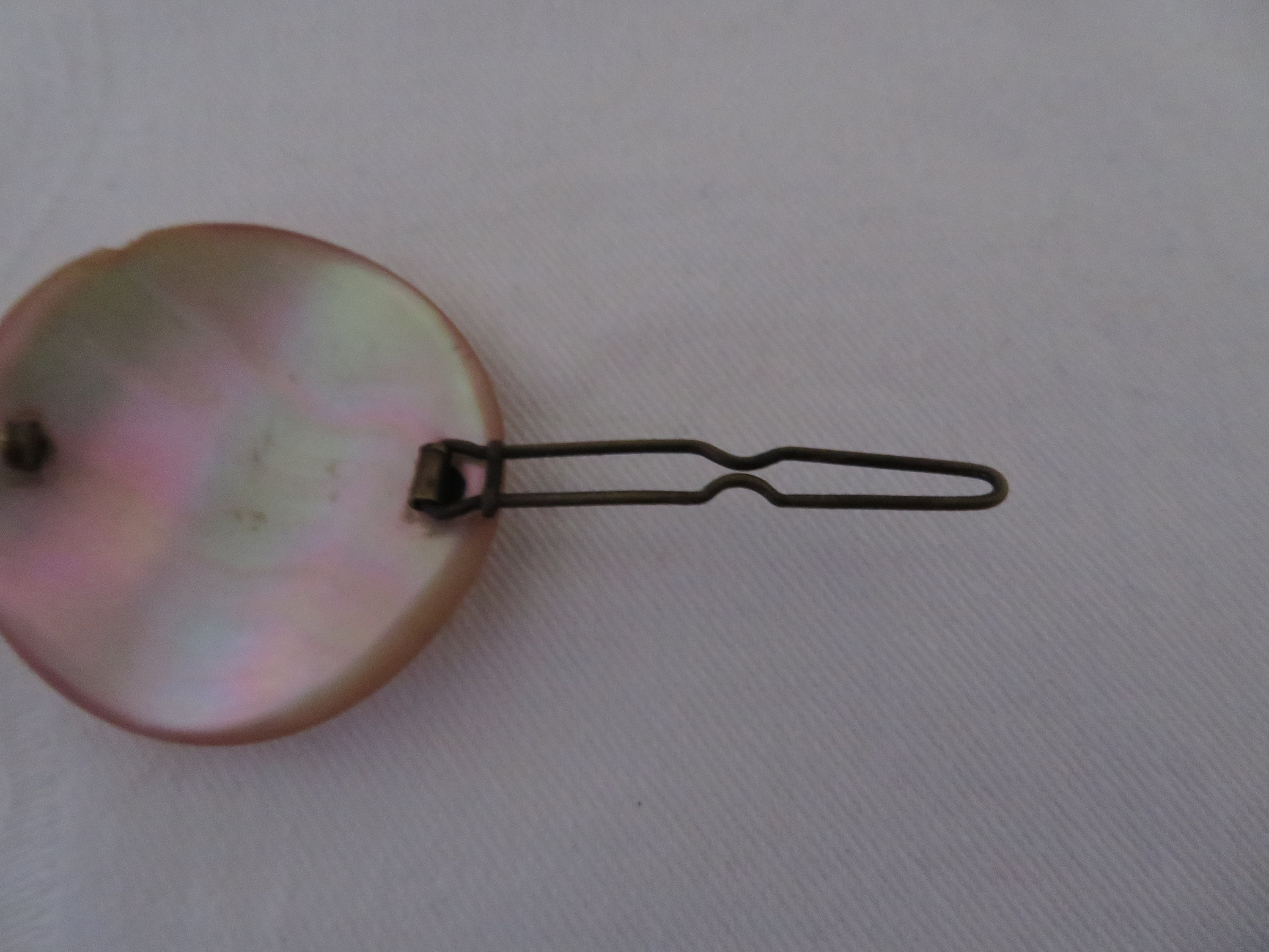 Vintage hand carved mother of pearl hair clip Mother of Pearl Large Crystal Claw Clip – Hjanejewels main image 3