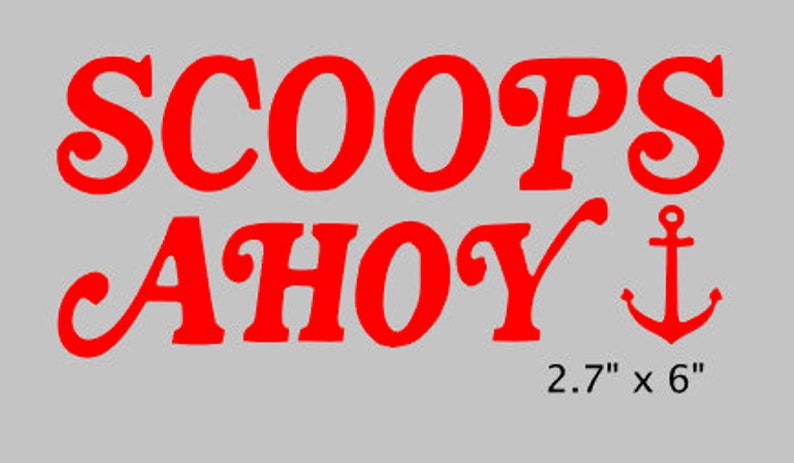 Scoops Ahoy Stranger Things Decal | Etsy Singapore