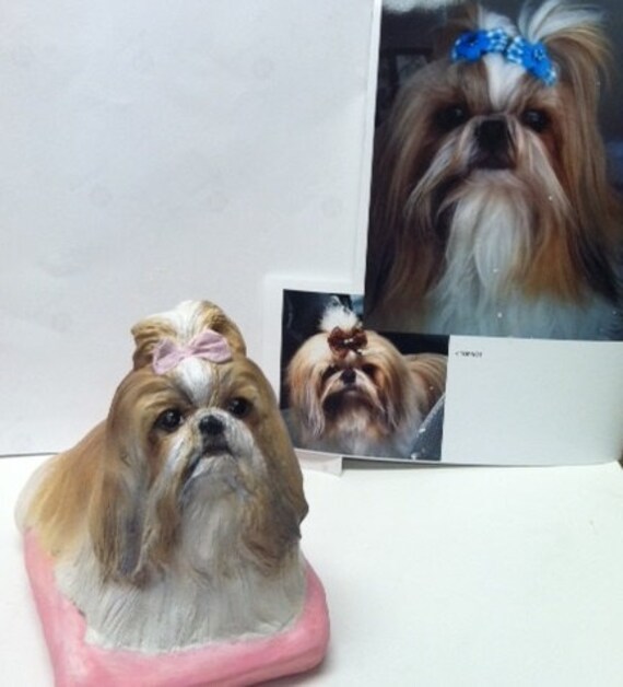 Ihre Shih Tzu Lhasa Apso Oder Malteser Custom Skulptur 8 Zoll Etsy