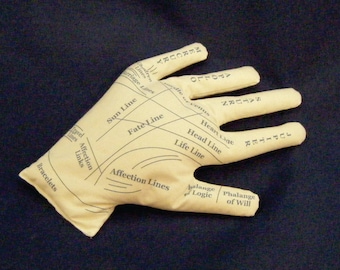 Ręka chiromancji, wypchana LAWENDĄ