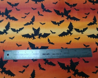 Nietoperze z materiału na Halloween, Harvest Moon firmy Northcutt, niedostępne w sprzedaży, cięte na wymiar