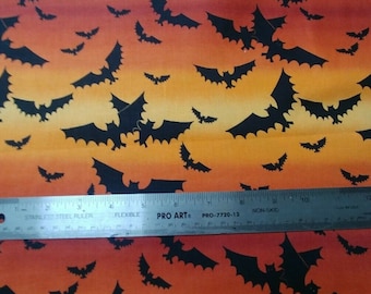 Halloween Fabric, 100% Cotton, Bats, Harvest Moon by Northcott Studios, Out of Print