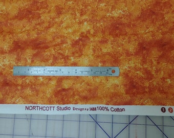 Northcott Studios Textures Sponge Orange Cotton Fabric