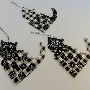 Woven Paper Cat Ornaments or Gift, Set of 3