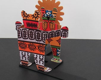 Keep Dancing, Lew, Ruchoma zabawka papierowa, Cięcie ręczne, Oryginalny projekt