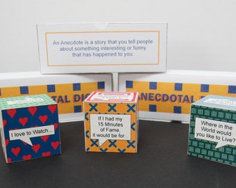 Anegdotyczne kostki, kostki do opowiadania historii, lodołamacz, rodzinna zabawa, poznawanie się