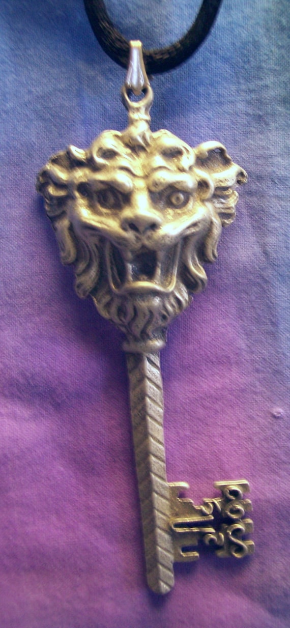 Lion Face Key, Pin, Necklace, Unisex Gift, Choose 