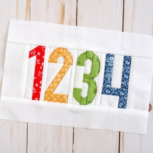 Modello di carta per patchwork con fondamento di punteggiatura numerica da 3 pollici, FPP, blocchi per quilt, download PDF,