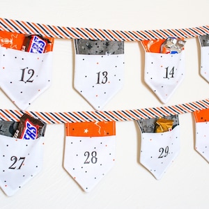 Halloween Countdown Banner Pattern, Advent Calendar October, Days Until, Garland, Fabric, Tradition, Kids Children Candy, Easy Beginner image 3