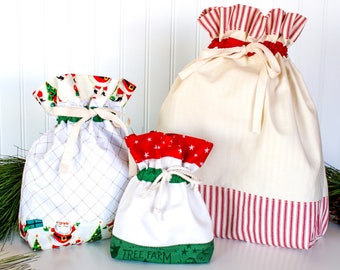 Small cloth christmas gift bags sale