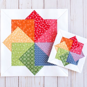 Card Trick Foundation Papier, Patchwork-Muster, Quilt-Block, mehrere Größen, FPP, 4-Zoll, Mini-Quilt, Miniatur, 5-Zoll, 6-Zoll, 8-Zoll,