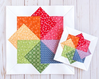 Card Trick 6 Sizes Quilt Block Pattern: Foundation Paper Piecing, Multiple Sizes (PDF Pattern)
