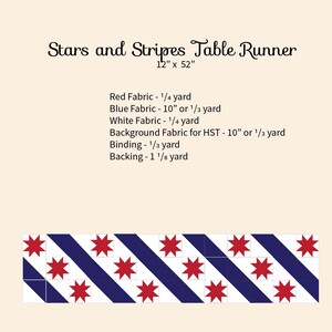Stars & Stripes Patriotic Table Runner Pattern (PDF) - Etsy