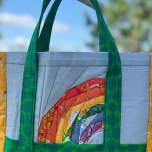 Half Rainbow Foundation Paper Piecing Pattern, FPP, Quilt Block, 4-inch, 5-inch, 6-inch, 8-inch, PDF Download image 4