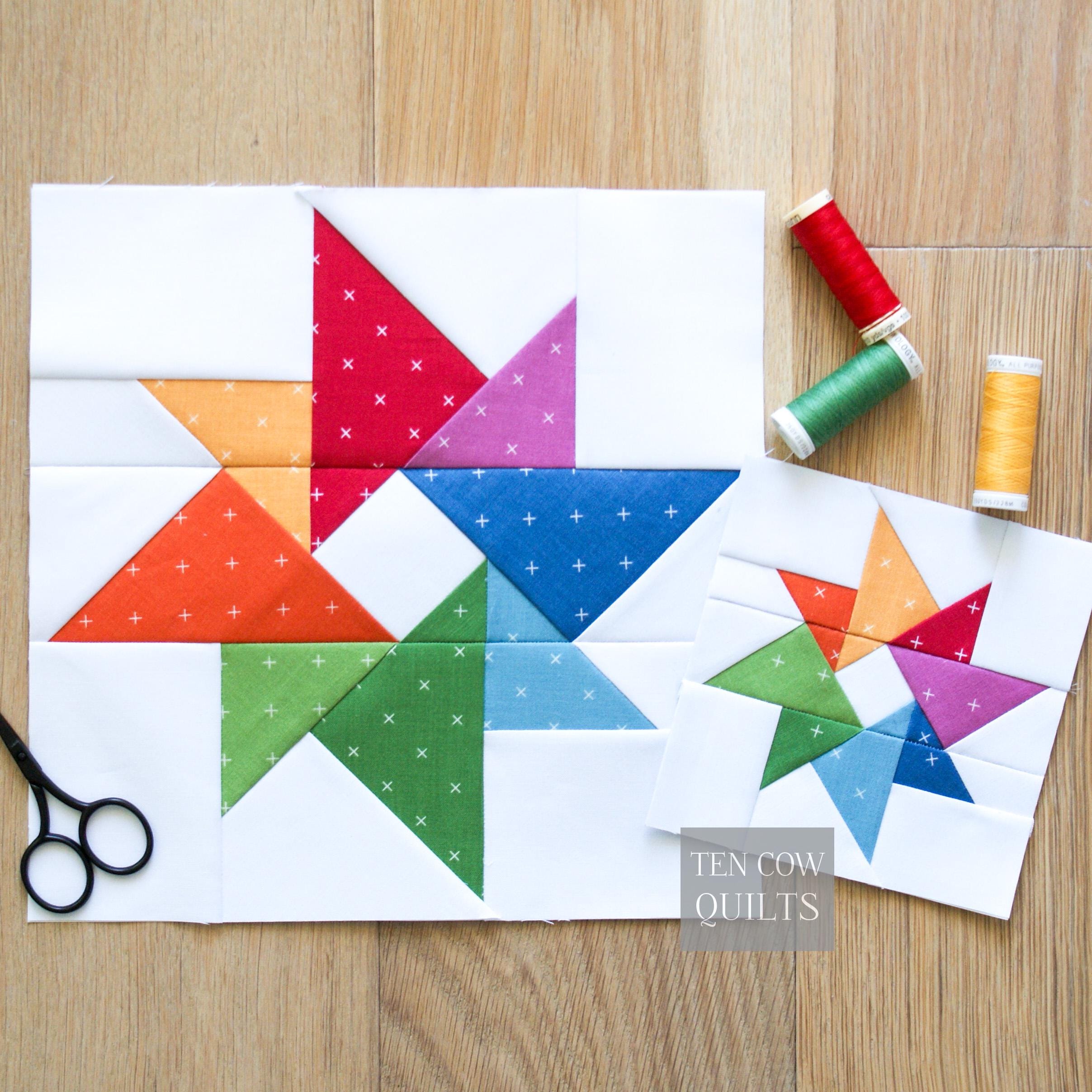 Foundation Paper Pieced Pattern, Triangles in a Circle 2, FPP, Quilt ...