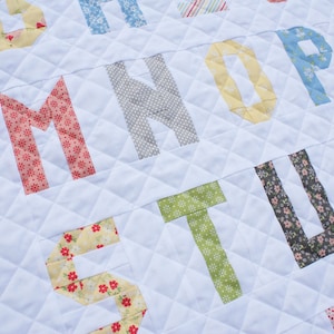 Alphabet Quilt Pattern Traditional Pieced Patchwork Instant Etsy