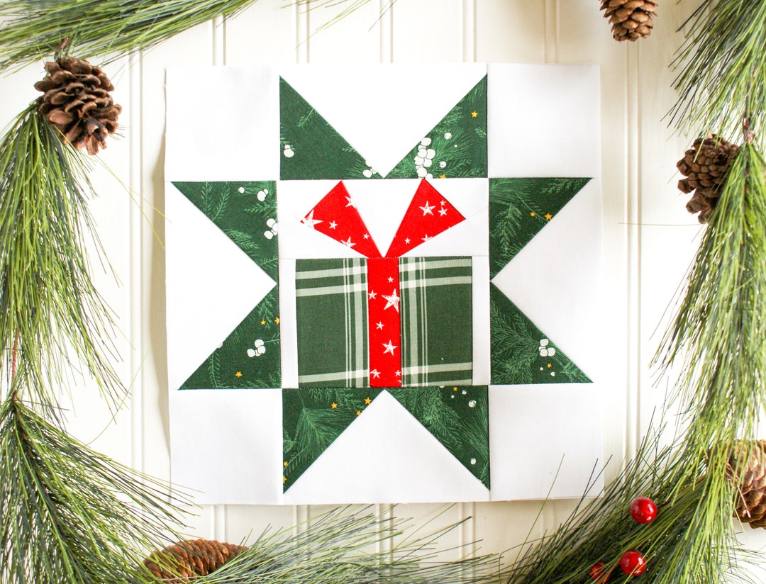 Present Star Foundation Paper Piecing Pattern, FPP, Quilt Block ...