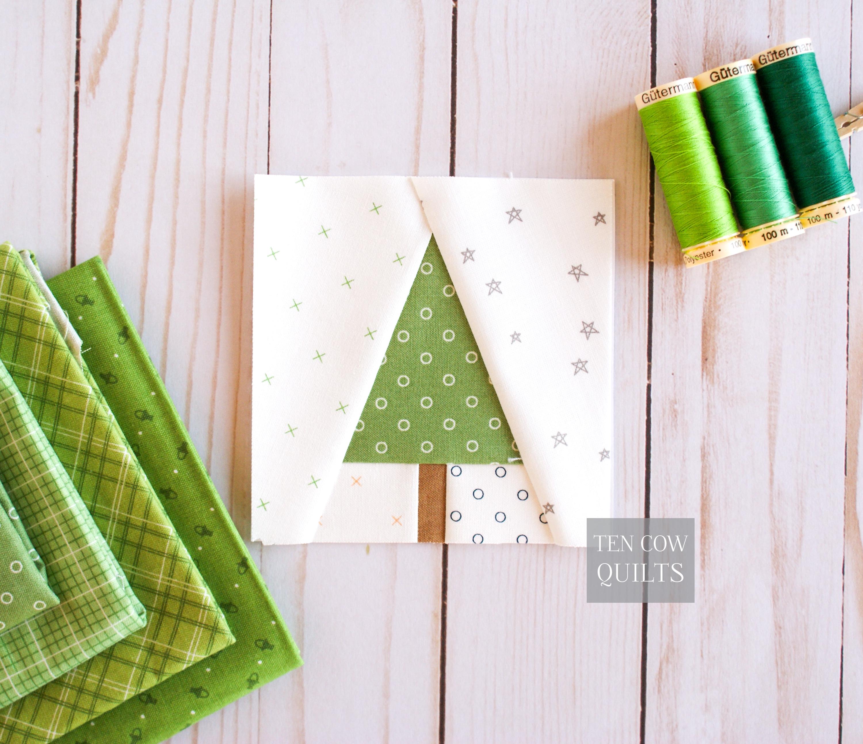 Tiny Tree 5 Sizes Quilt Block Pattern: Foundation Paper Pieced (PDF ...