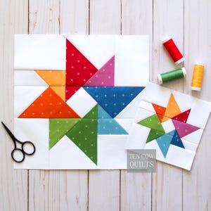 Foundation Paper Pieced Pattern, Triangles in a Circle 2, FPP, Quilt ...