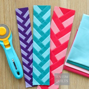 Zipper Braid 7 Sizes, Foundation Paper Pieced Pattern, Quilt Border, FPP, PDF Download