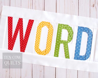 7-inch Alphabet FPP Pattern: Name Quilt Block (PDF Digital)