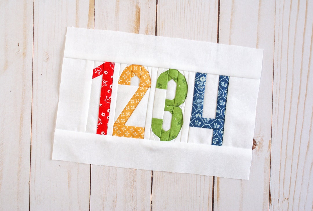 3inch Number Punctuation Foundation Paper Piecing Pattern, FPP, Quilt