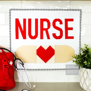 Nurse Wall Hanging Pattern: Foundation Paper Pieced Quilt (PDF Download)