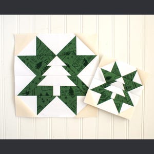 Christmas Tree 7 Sizes Included, Foundation Paper, Star Piecing Pattern ...
