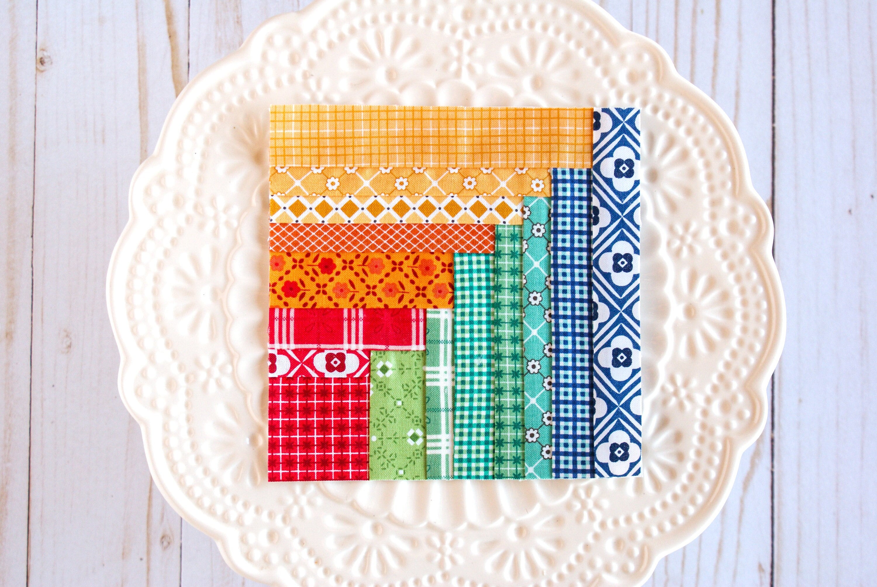 Log Pattern Wrapping Paper Woven Log Cabin, Foundation Paper Piecing Pattern, FPP, Multiple Sizes ...