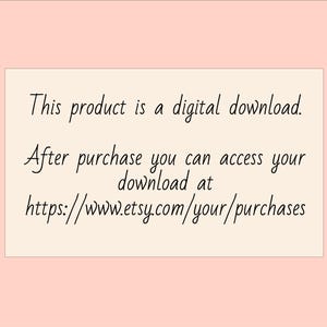 Pode incluir: An&uacute;ncio de produto de download digital em um cart&atilde;o retangular bege claro, em um fundo rosa suave. O texto indica que o produto &eacute; um download digital e fornece um link para acess&aacute;-lo ap&oacute;s a compra.