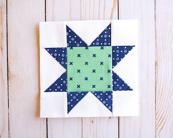 Sawtooth Star Foundation Paper Piecing Pattern, FPP, Quilt Block, Classic Traditional, Small, Mini, Multiple Sizes, PDF Pattern