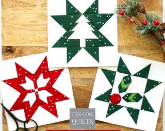 Christmas Classics Bundle, Quilt Block Patterns, Foundation Paper Pieced, FPP