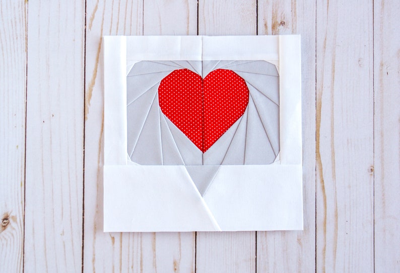 Message Printable Pattern Heart Text Message Foundation Paper Piecing Pattern I Love - Etsy