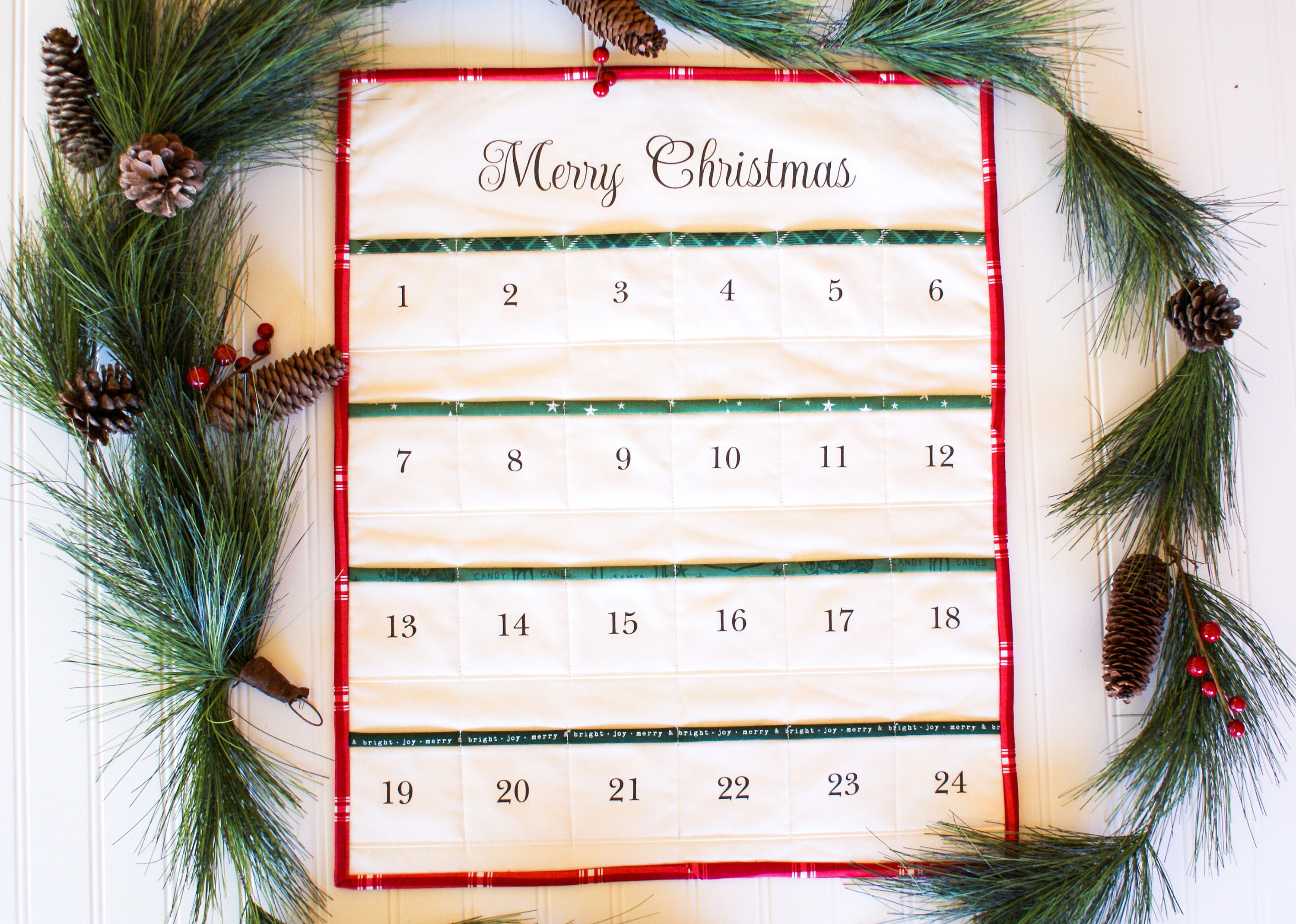 Advent Calendar Pattern, Quilted, PDF Download, DIY, 24 Pockets ...