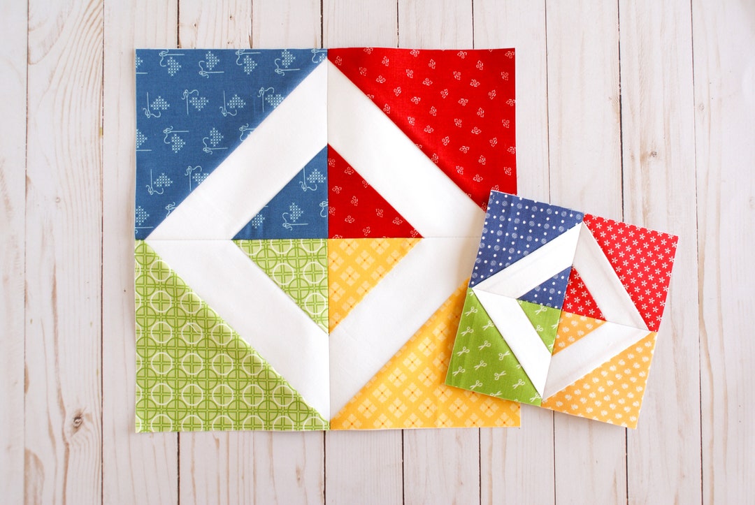 Four Square Foundation Paper Piecing Pattern, FPP, Quilt Block ...
