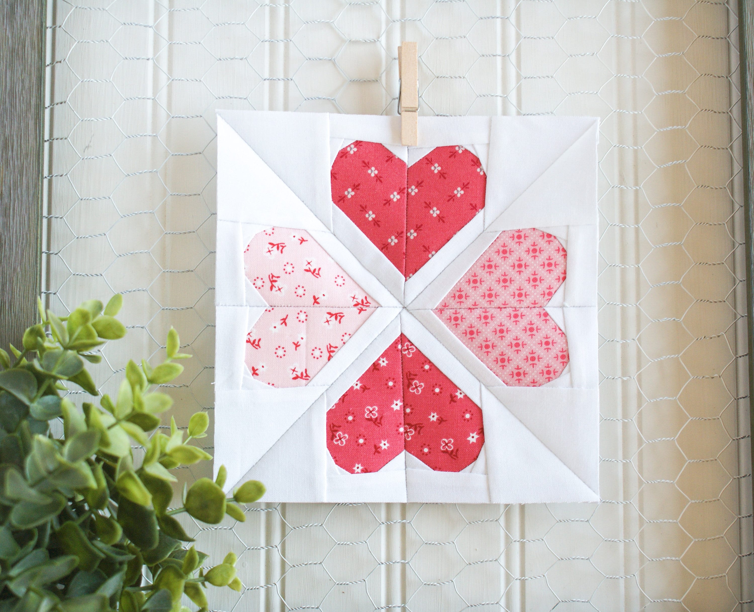Hearts in a Circle, Foundation Paper Piecing Pattern, Valentines, FPP ...