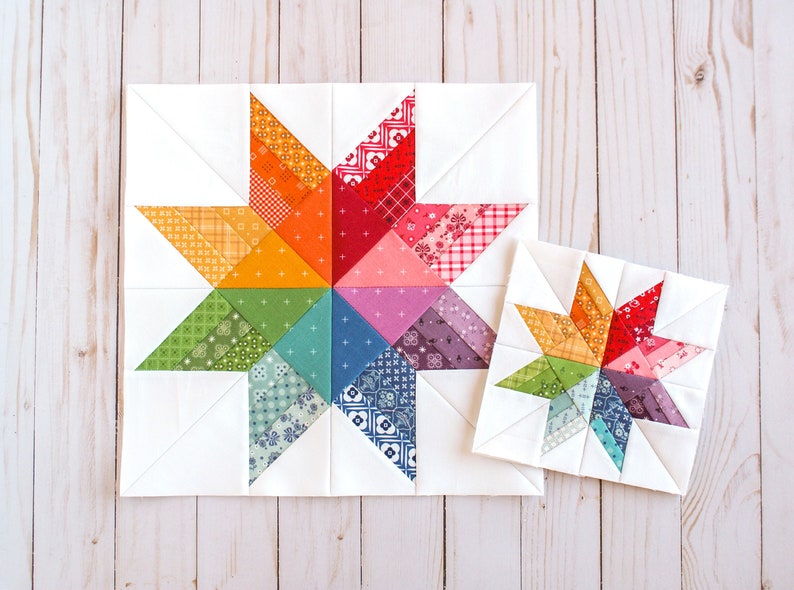 Nova Star Quilt Block, Foundation Paper Piecing, FPP, Multiple Sizes ...
