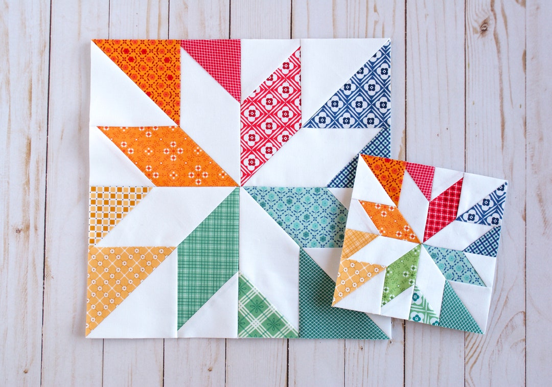 8-point Liberty Star, Lemoyne, Foundation Paper Piece