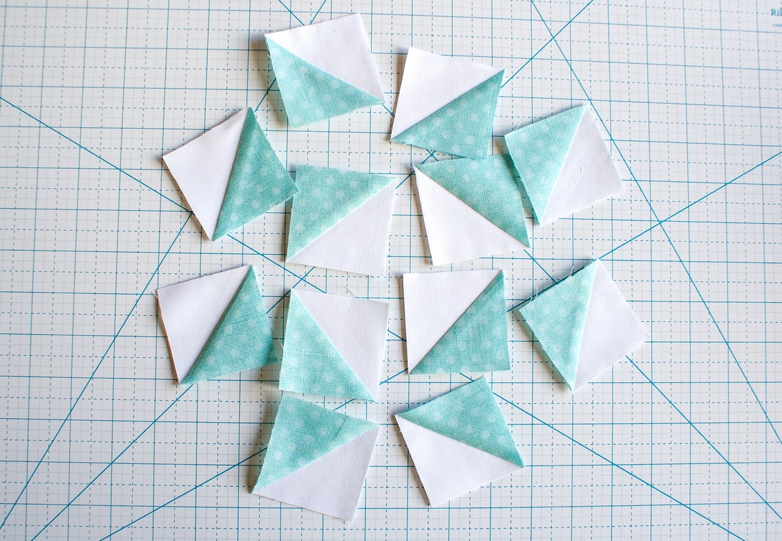 Half square triangle patterns foundation paper fpp print etsy