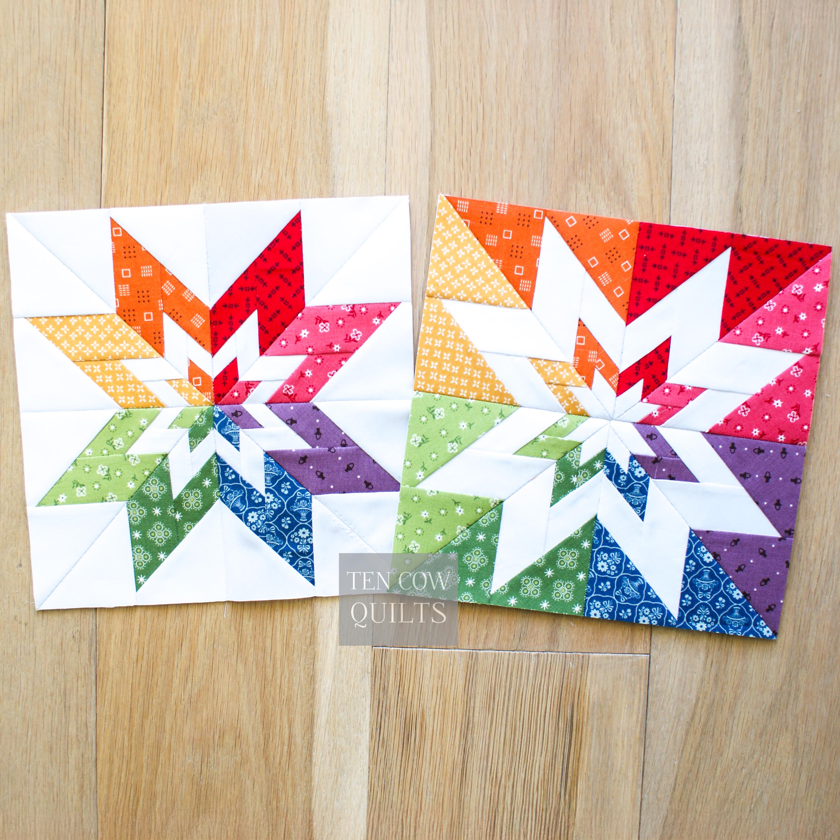 Triple Star Pattern Triple Star Quilt Block, Foundation Paper Pieced Pattern, Sewing ...