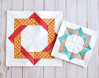 Woven Squares Foundation Paper Piecing, Quilt Block, FPP, Multiple Sizes, PDF download